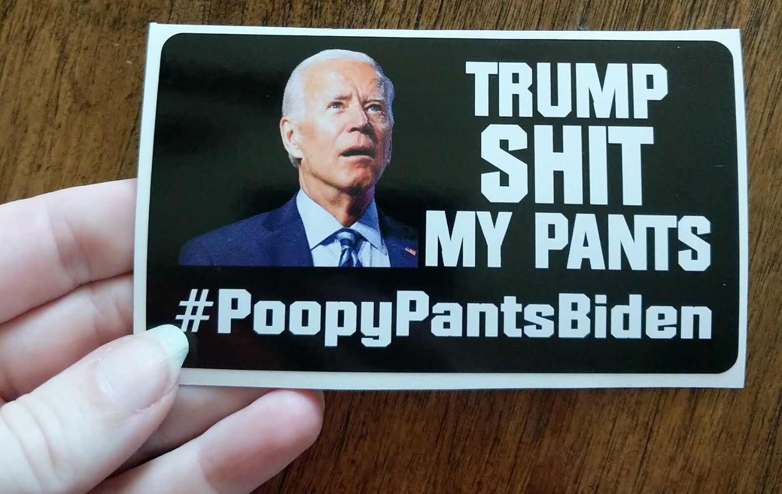 #PoopyPantsBiden Trump Sh*t My Pants 4.5" Decal Printed Vinyl Sticker Joe Biden