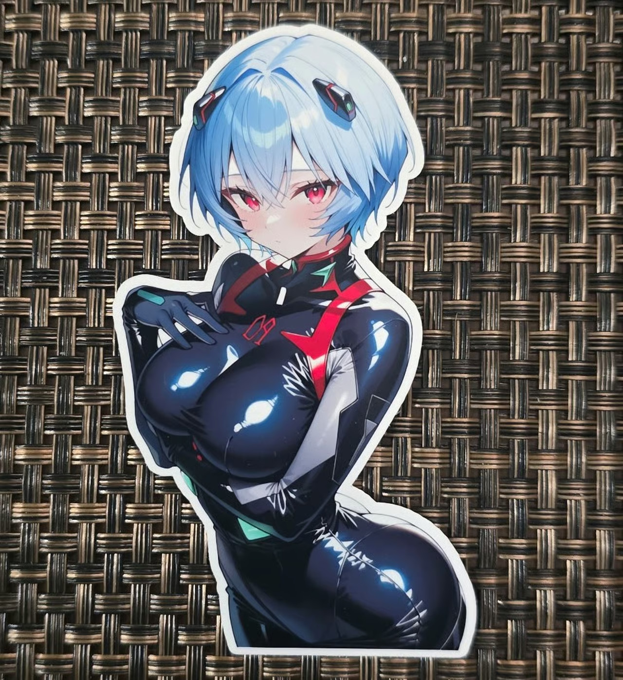 Rei Ayanami Neon Genesis Evangelion alt black plugsuit waifu sticker