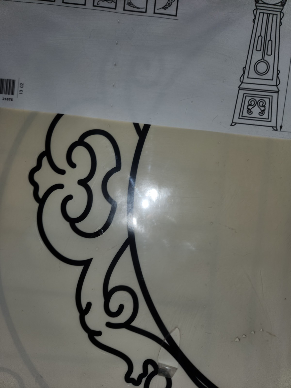 IKEA Mortorp Grandfather Clock Sticker Decal Wall Decor Anne de Graffe 76 in NEW