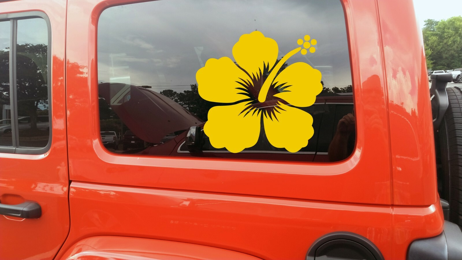 Hibiscus Flower Vinyl Decal V6 – Hawaiian Tropical Plant – Die Cut Sticker