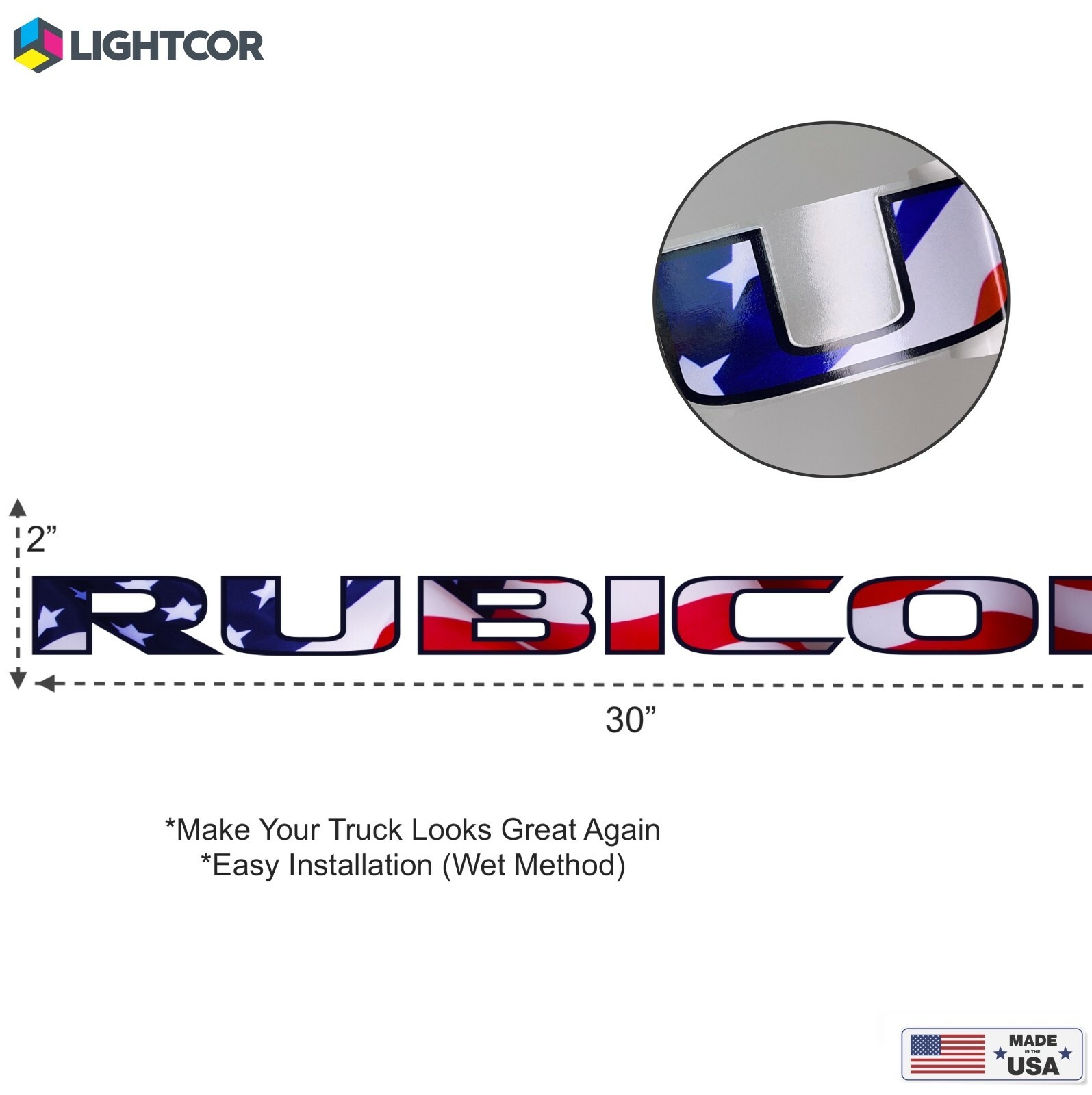Hood Graphic Decals Stickers fit Wrangler Rubicon Jeep(2007-2022) Flag -Set of 2