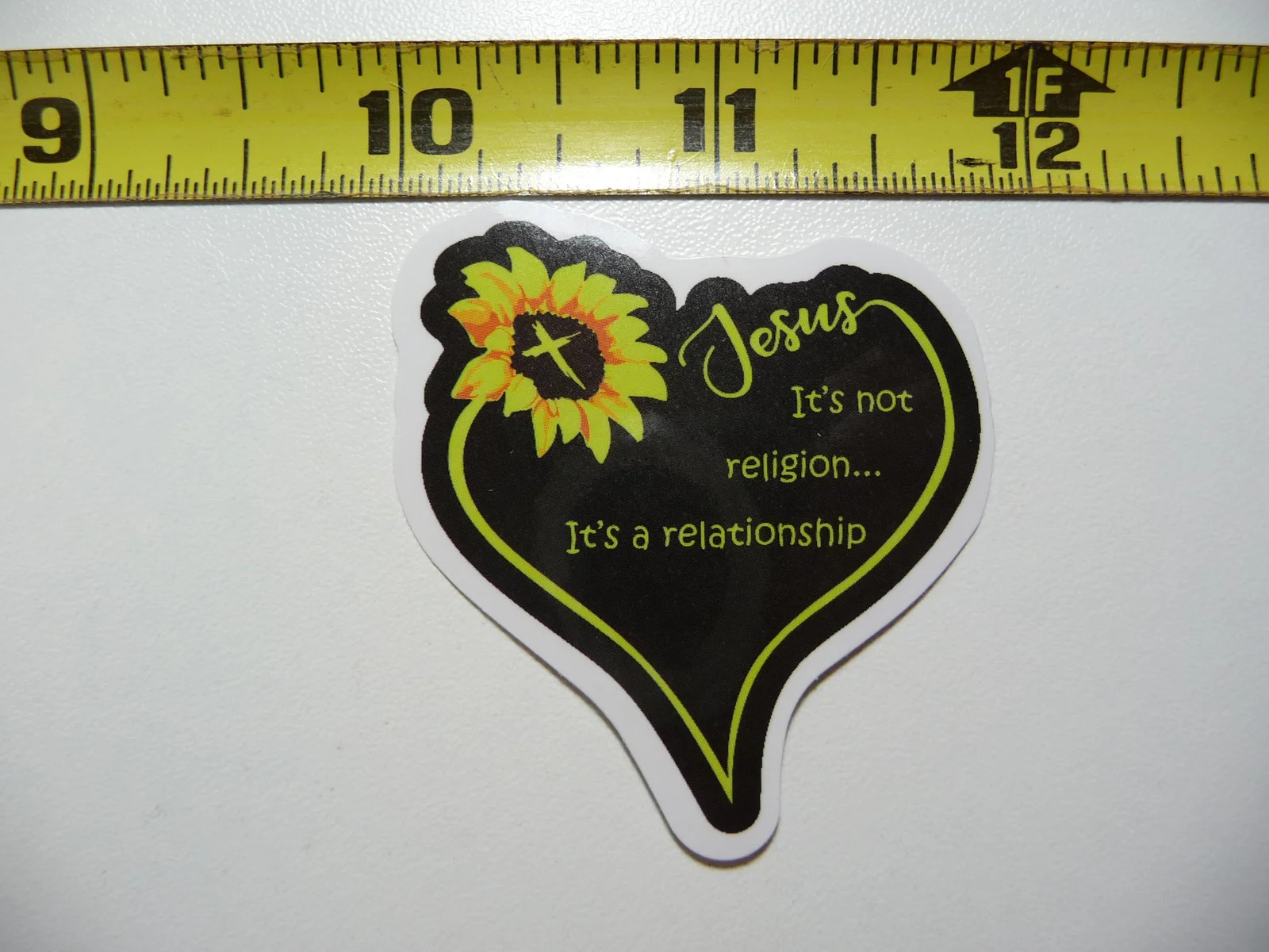 HEART JESUS NOT RELIGION A RELATIONSHIP SMALL STICKER DECAL CHURCH CHRISTIAN