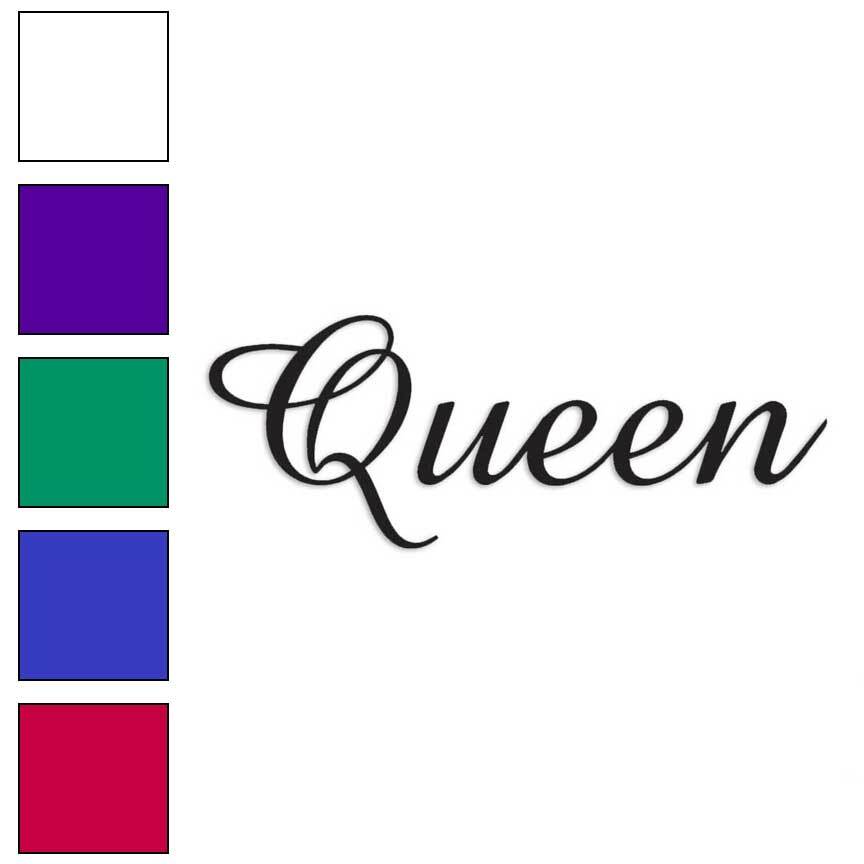 Queen – Cute Font, Vinyl Decal Sticker, Multiple Colors & Sizes #3165