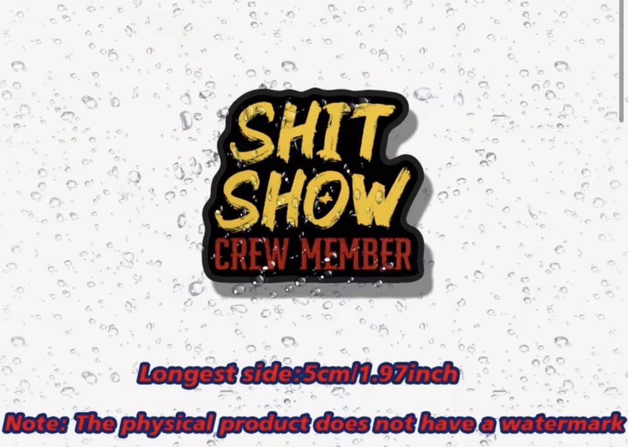 2 PACK SET – $HIT SHOW CREW MEMBER 2” VINYL DIECUT STICKER FUNNY SARCASTIC LOT