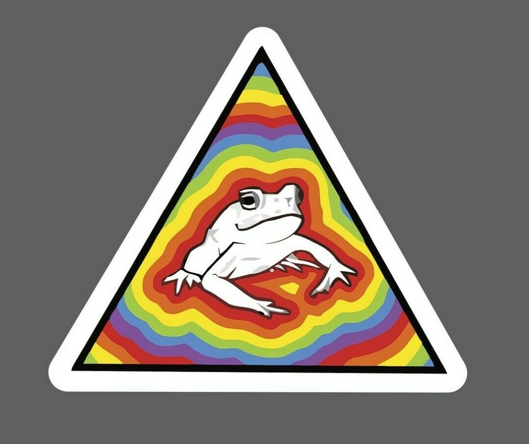 Trippy Frog Sticker Triangle Waterproof – Buy Any 4 For $1.75 Each Storewide!