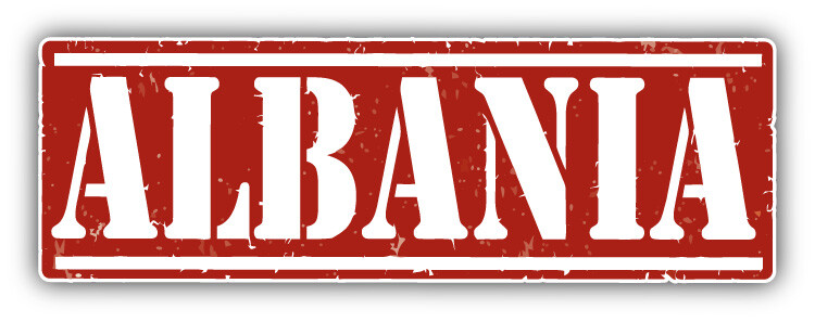 Albania Grunge Travel Stamp Car Bumper Sticker Decal