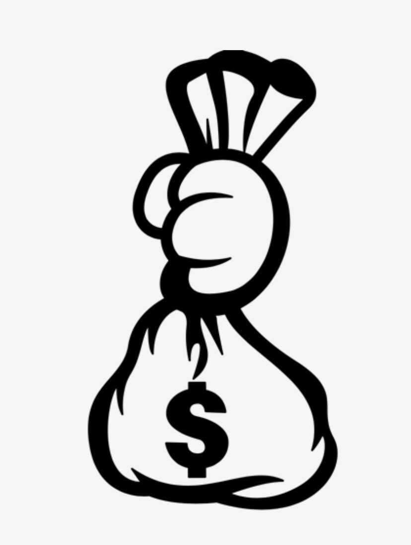 Money Bag Vinyl Sticker Decal money $$$