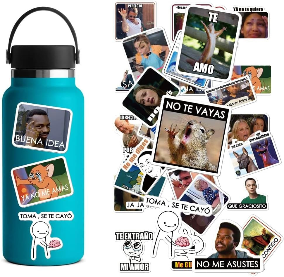 51 Spanish Funny Meme Stickers for Teens Adults Teachers | Vinyl Stickers Pack,