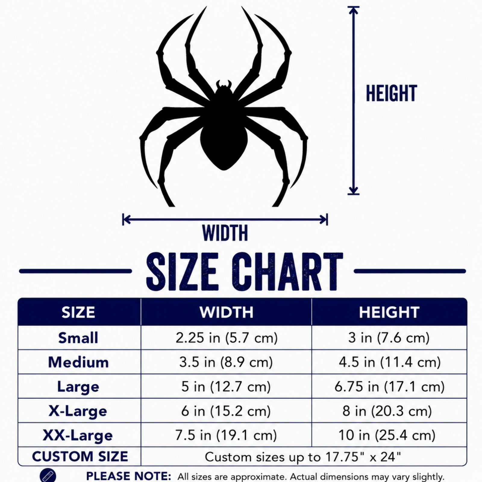 Black Widow Spider Vinyl Decal Sticker – Car Truck Window Laptop Cup Oracal 651