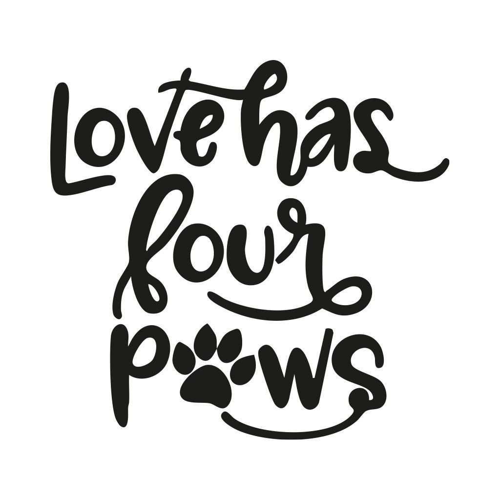 Love Has Four Paws Vinyl Decal – Cute Dog Cat Lover Sticker for Car