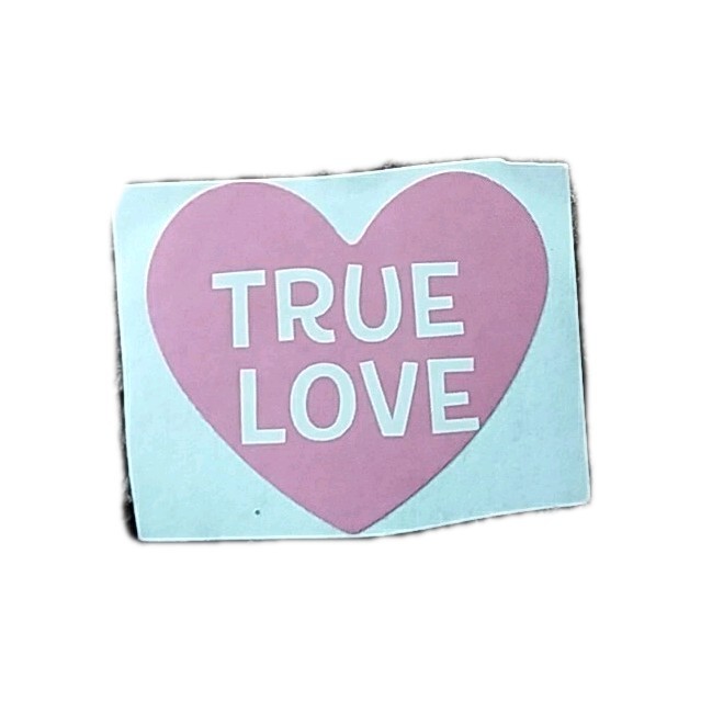True Love Heart Shaped Sticker