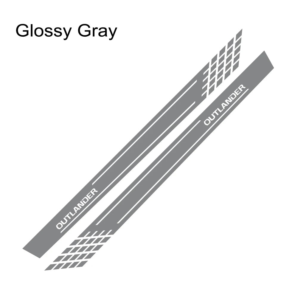Aftermarket Door Side Skirt Stripe Decal for Mitsubishi Outlander | 2-Piece Vin