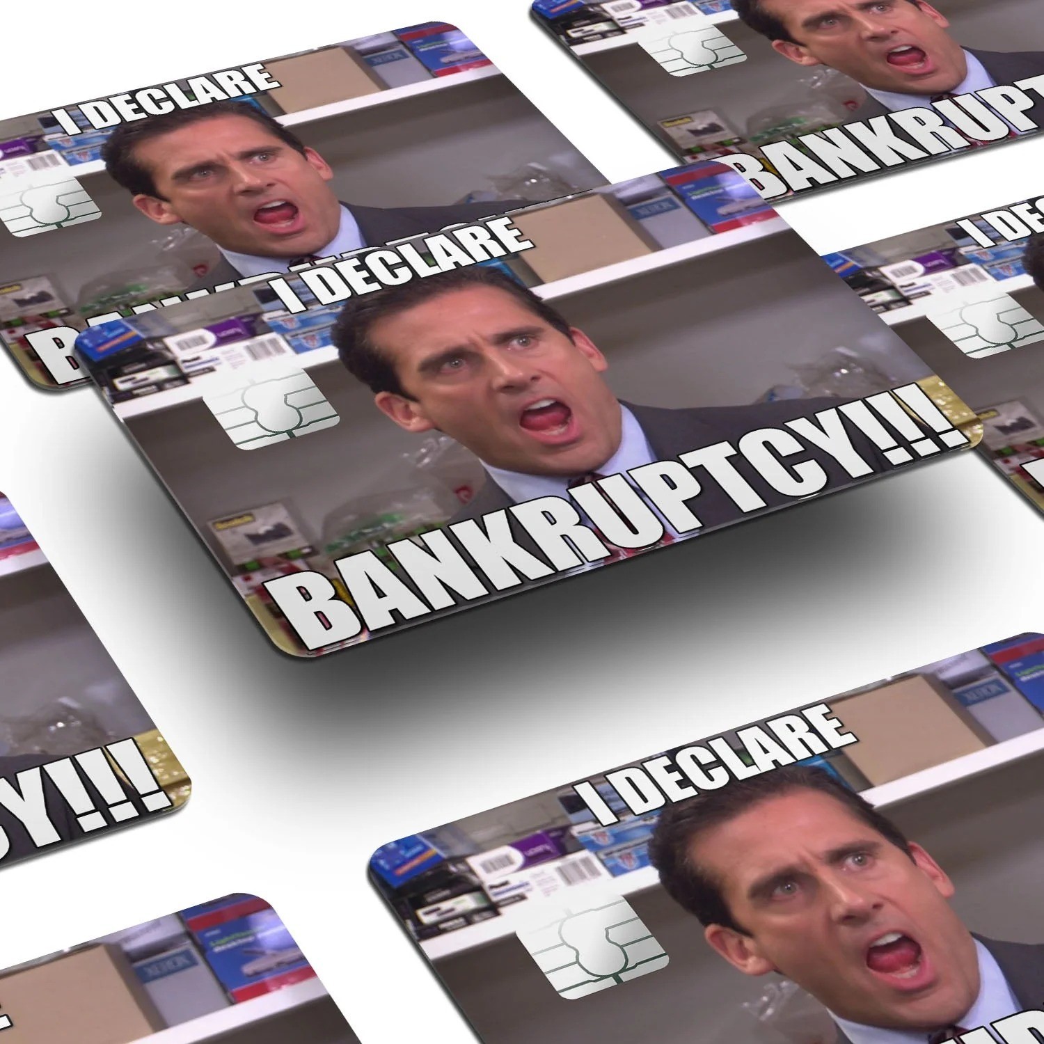 4-Pack I Declare Bankruptcy Credit Card Skin Meme Vinyl Decal Sticker Cover