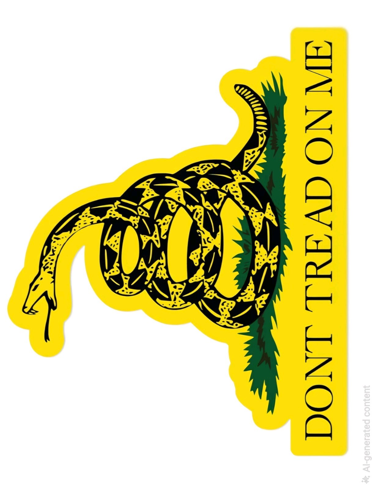 Don’t Tread On Me Gadsden Flag Snake Vinyl Sticker Decal – Self-Adhesive