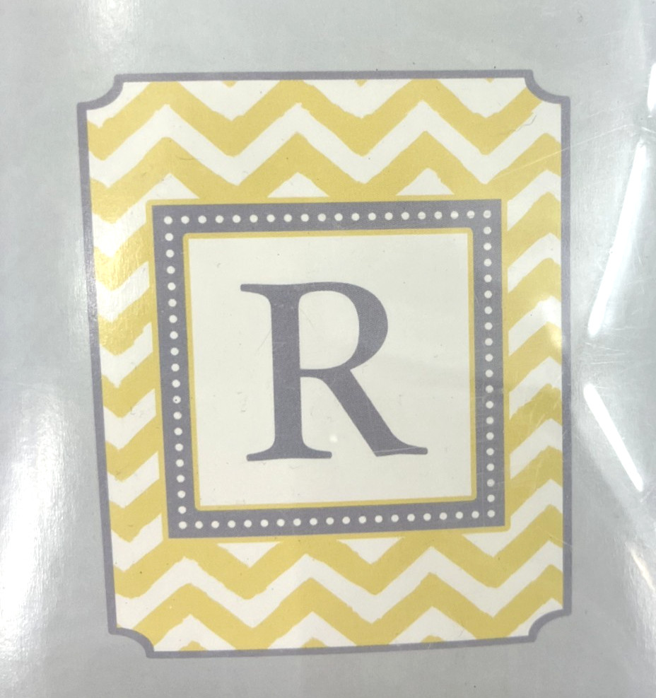 My Thoughtful Wall Monogram 'R' Vinyl Wall Decal – Chevron – 16×20