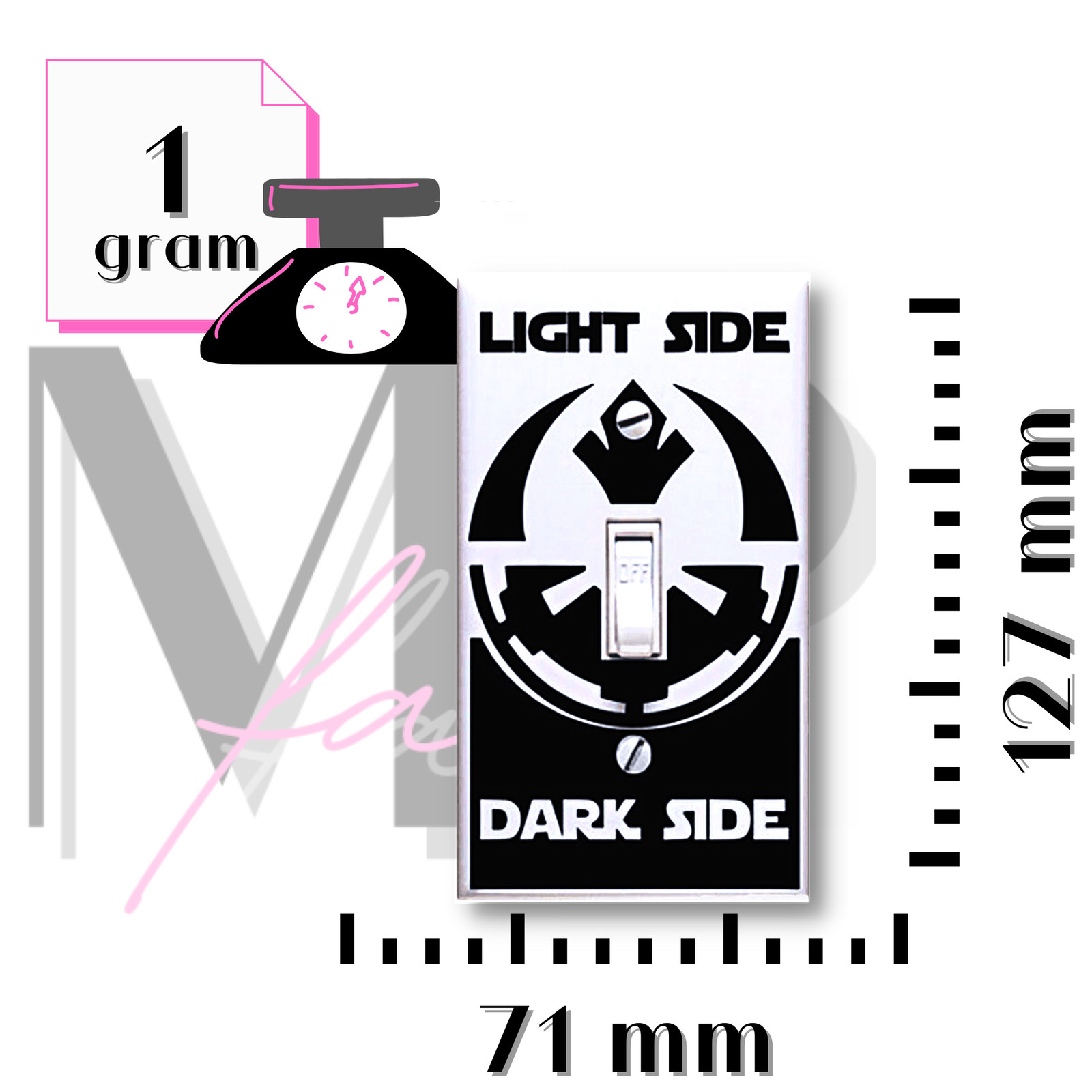 Star Wars Decal Light Switch Rebel Galactic Emblem Vinyl Sticker Wall Home Decor