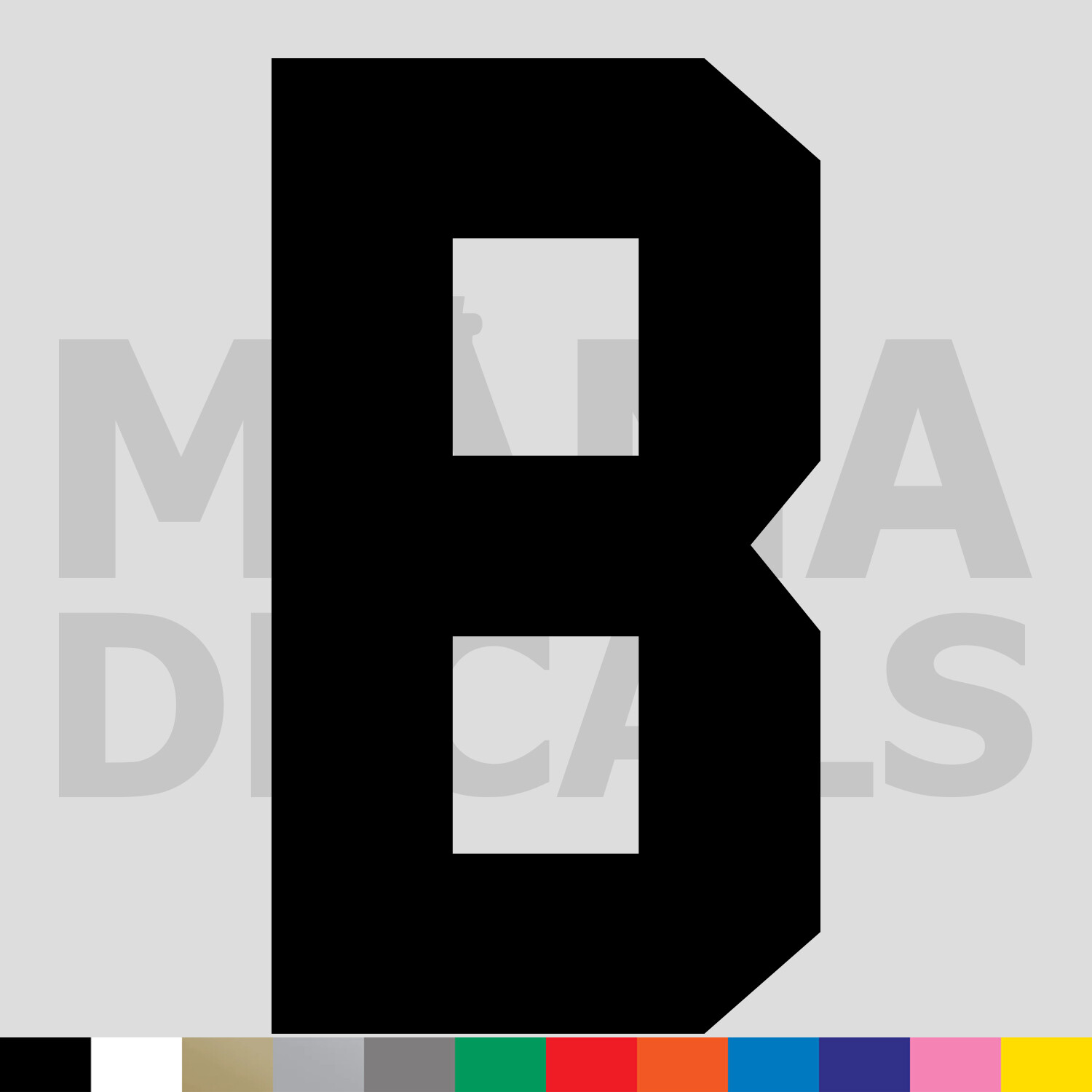 Jersey Letter B Vinyl Die Cut Decal Sticker – Sport Athlete Alphabet Text