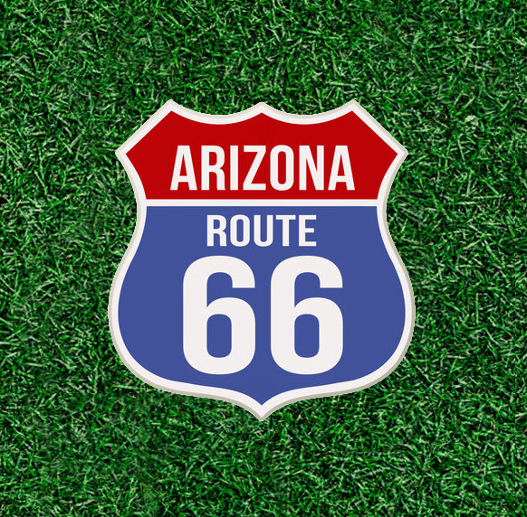 Arizona Route 66 sign 100% waterproof vinyl sticker decal- Several sizes