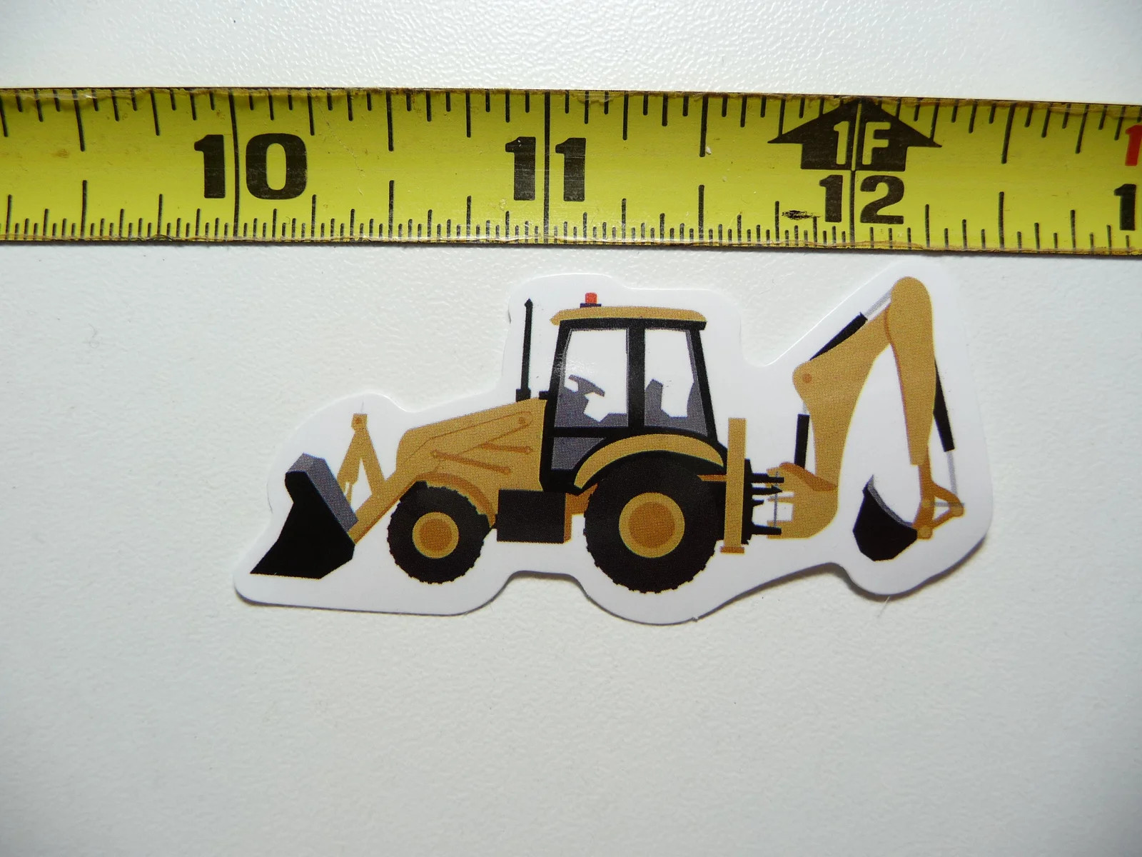 LEFT FRONT END LOADER BACKHOE SMALL STICKER DECAL CONSTRUCTION FUNNY