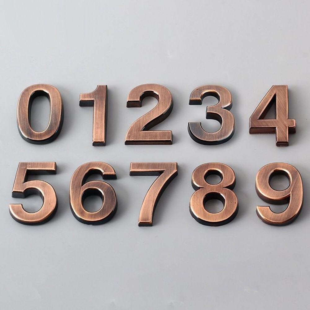 Door Number Home Hotel Business Office Door 3D Digit ABS Numeral Door Plaque