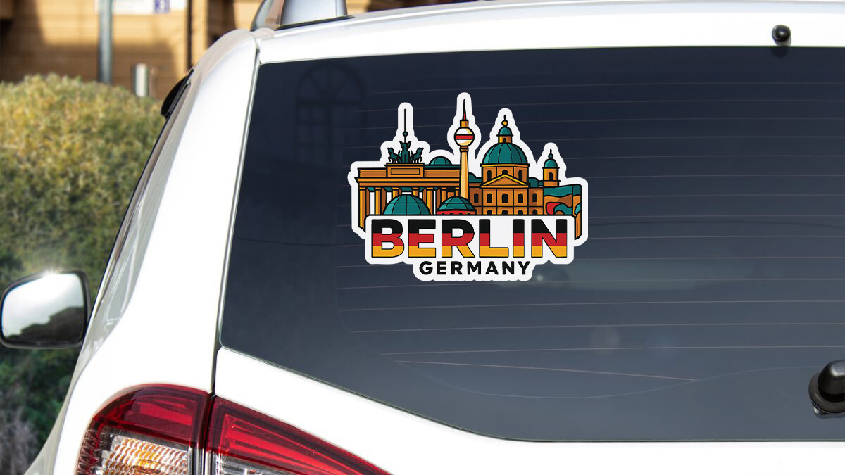 Berlin Sticker Decal Vinyl Die-Cut City Skyline Landmark Design