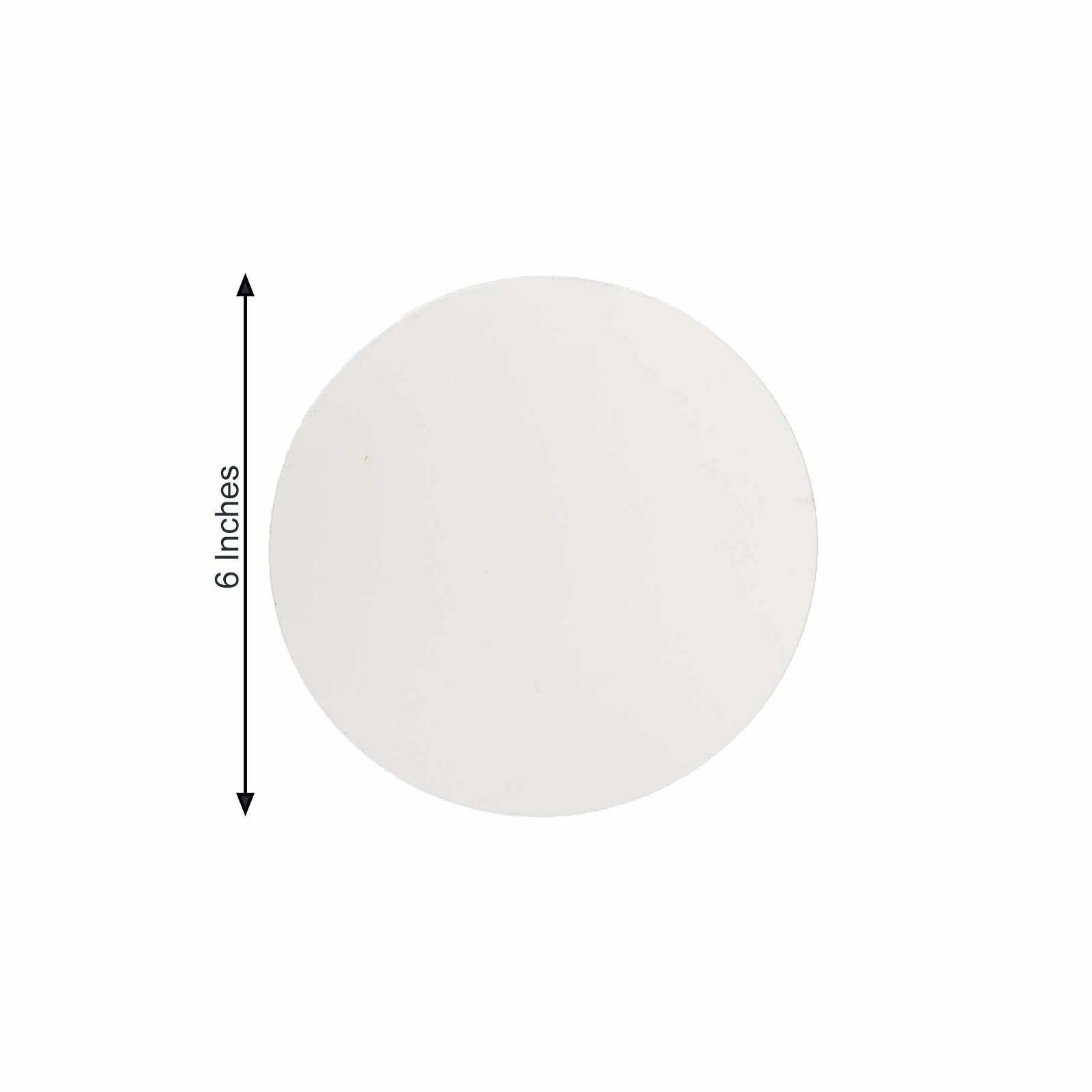 Round 12 Silver 6" MIRROR STICKERS Acrylic WALL DECALS Dorm Rooms Decorations