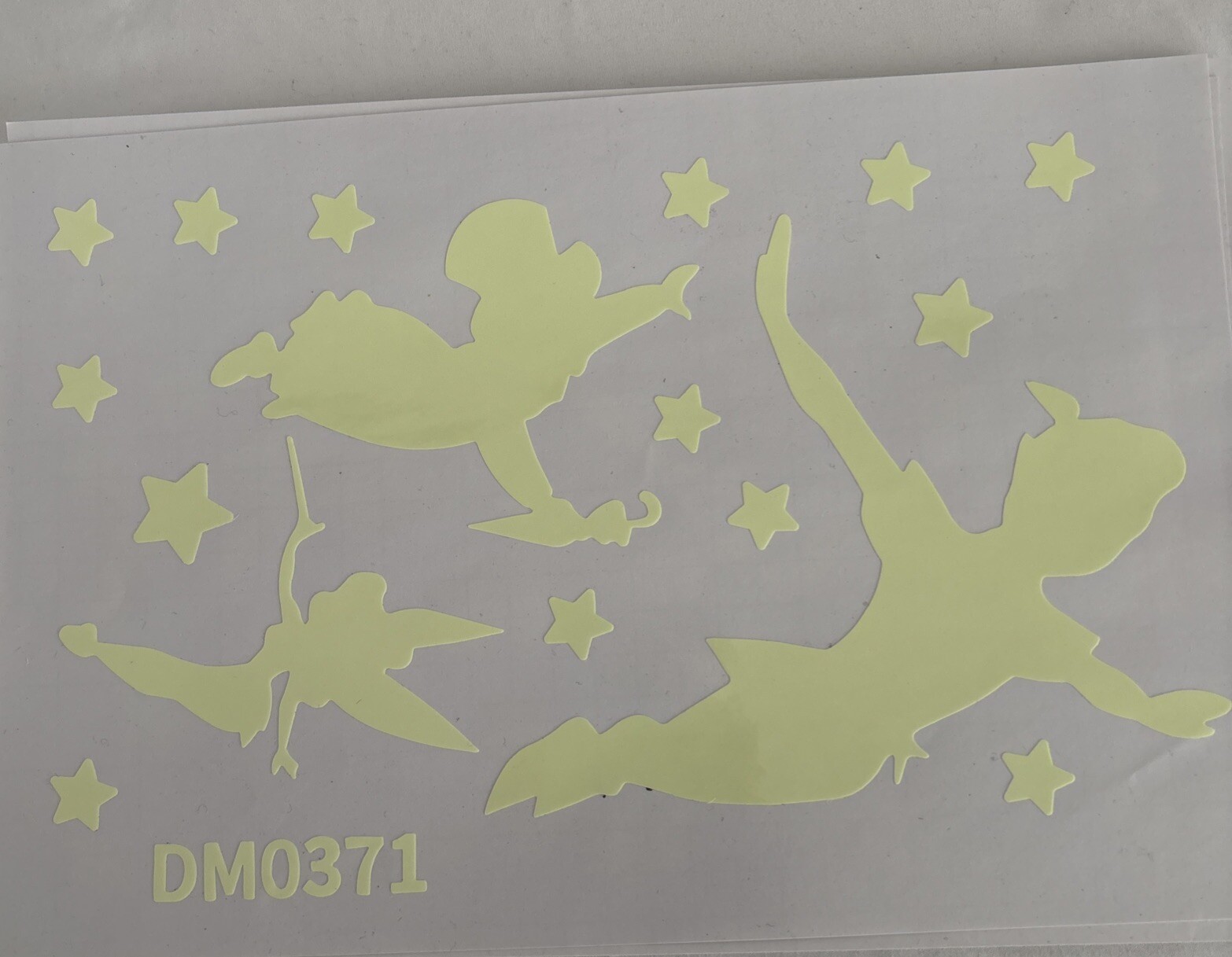 Disney Peter Pan& Friends Stickers, Glow In Dark, Wall Decal, whimsical