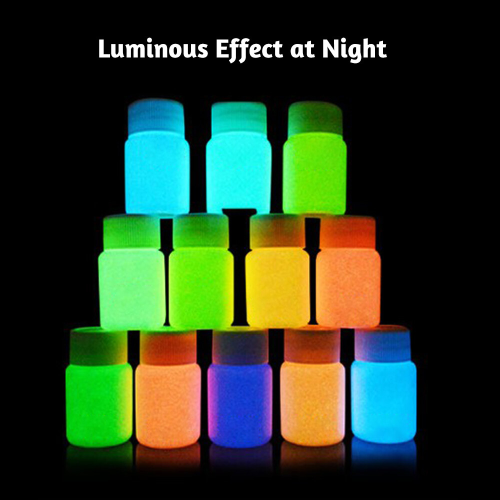 20g Glow in the Dark Fluorescent Colorful Acrylic Luminous Paint S3C7