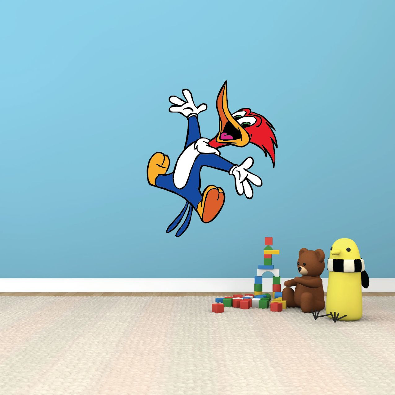 Woody Woodpecker Funny Cartoon Kids Room Wall Decor Sticker Decal 19"X25"