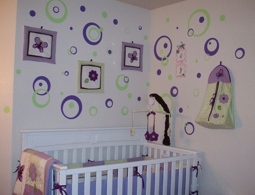 Circles Rings Dots Wall Stickers Vinyl Decal 50+pc 2 Colors Retro Mod Shapes NEW