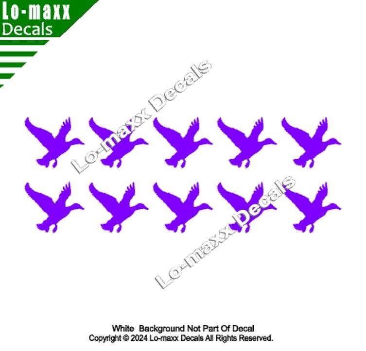 Duck Hunter Kill Markings Hunting Car Truck SUV Premium Quality Vinyl Decal