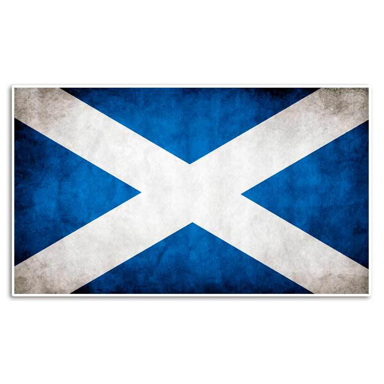 Scotland Vintage Flag Sticker Scottish Country Grunge Distressed Edinburgh Decal