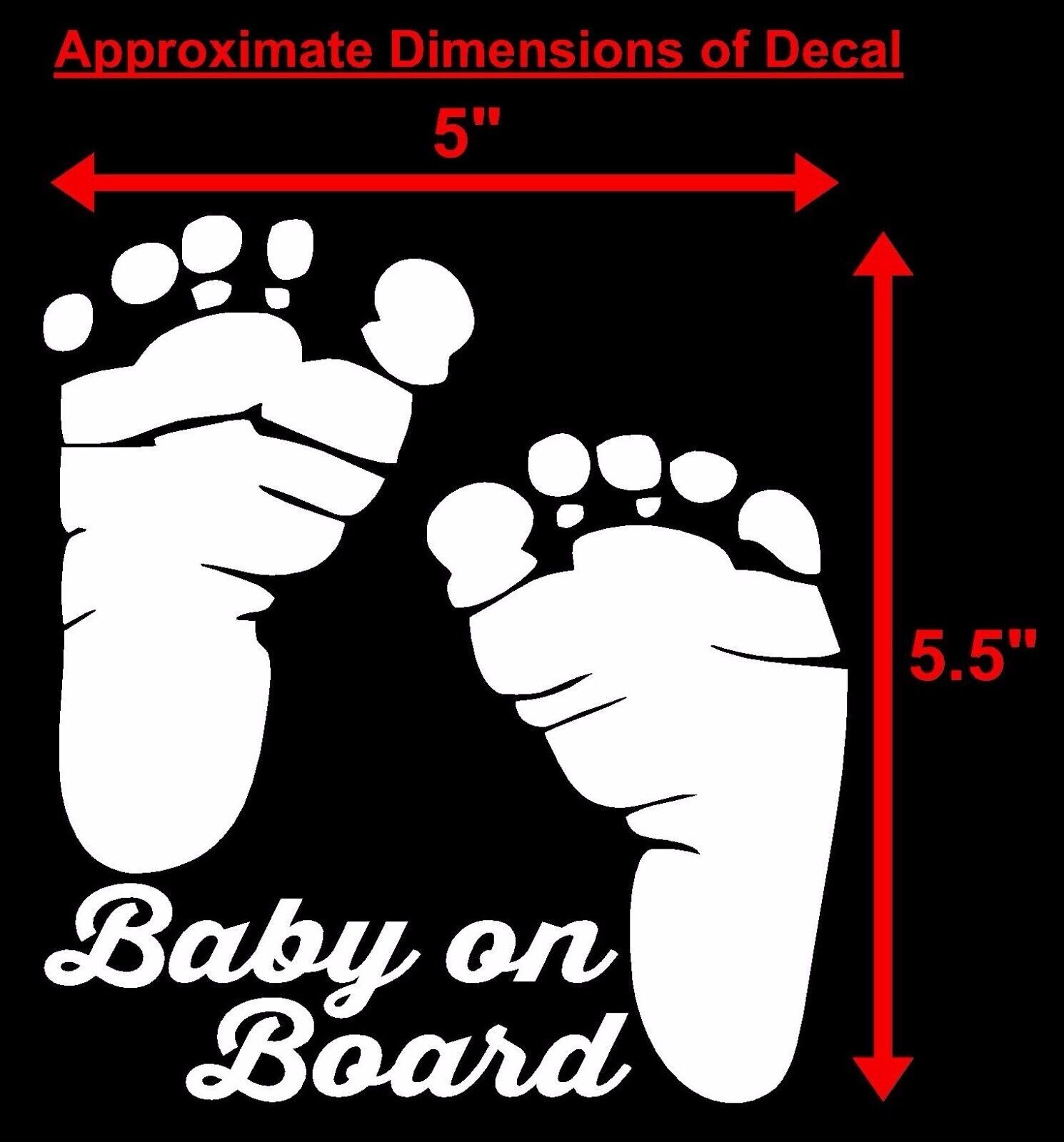 Baby on Board footprint 6 inch Vinyl Decal