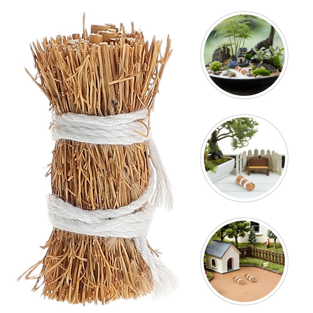 12pcs Miniature Hay Bales – Dollhouse Hayrick for Mini House Decoration – Micro