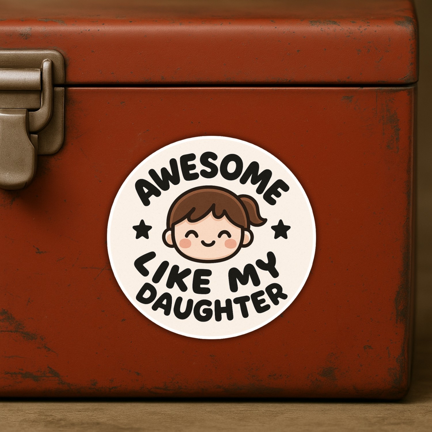 4pcs Awesome Like My Daughter Dad Stickers – Funny Father’s Day Gift