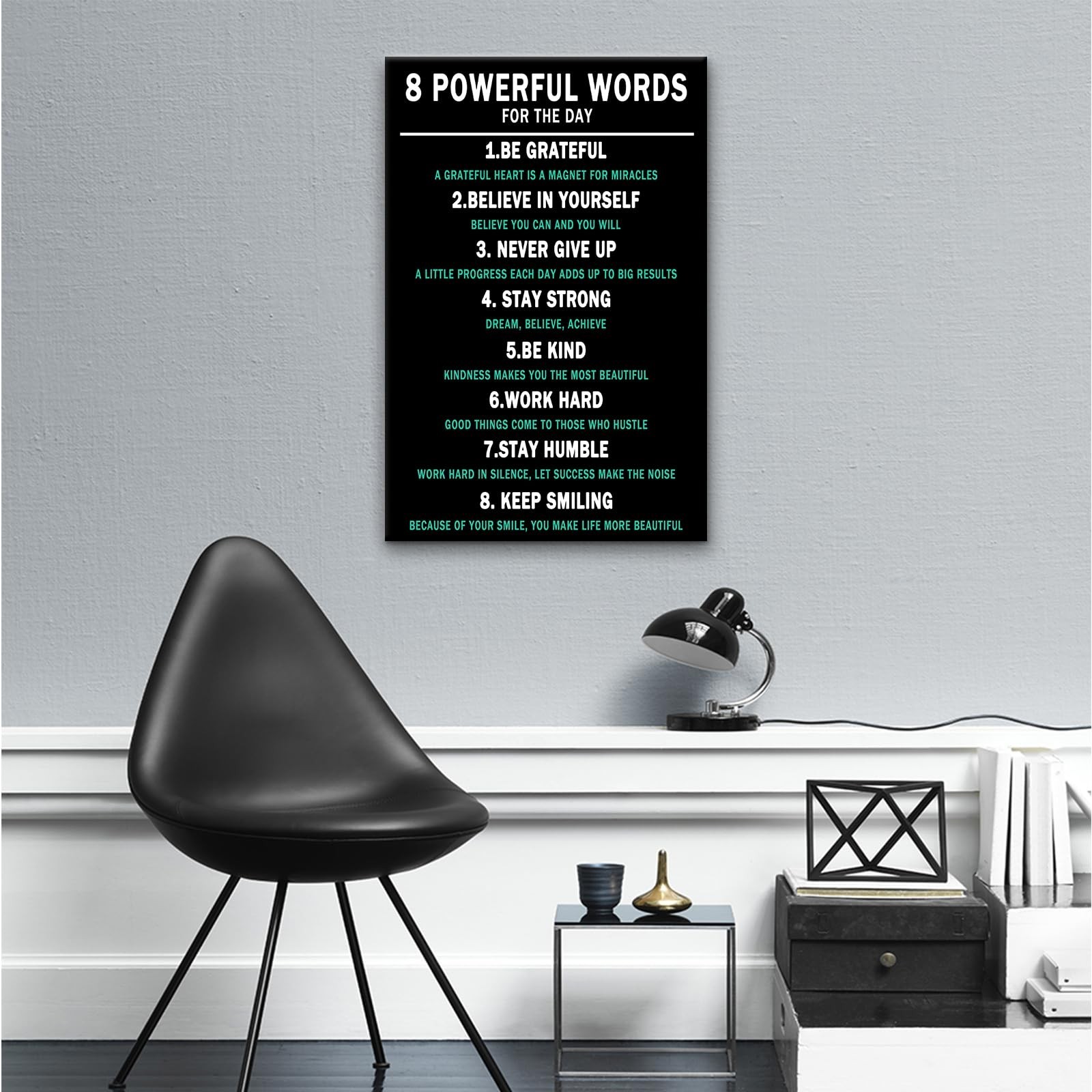 Motivational Wall Art 8 Powerful Words Entrepreneur Quotes Painting Inspirati…
