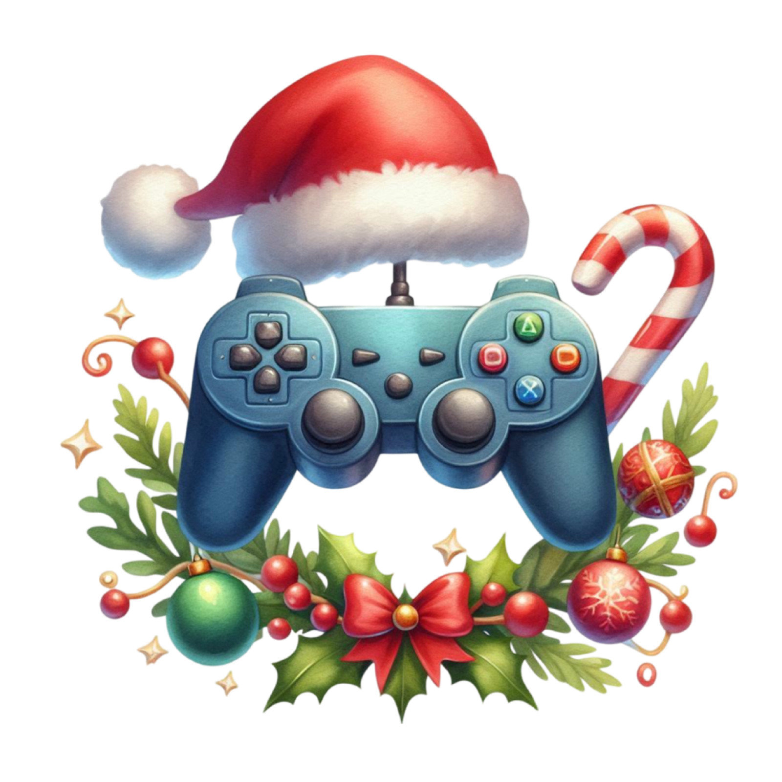 Christmas Game Controller Wall Decal Sticker 18X18cm Large