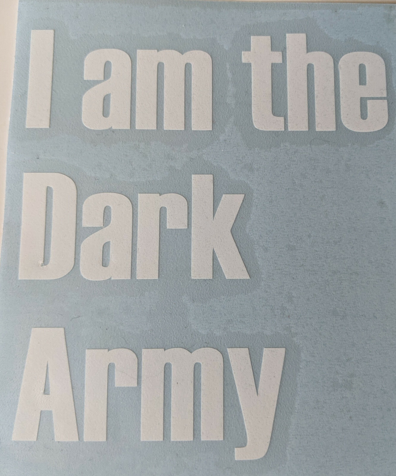 Mr. Robot "I am the Dark Army" White Vinyl Decal Sticker Oracal