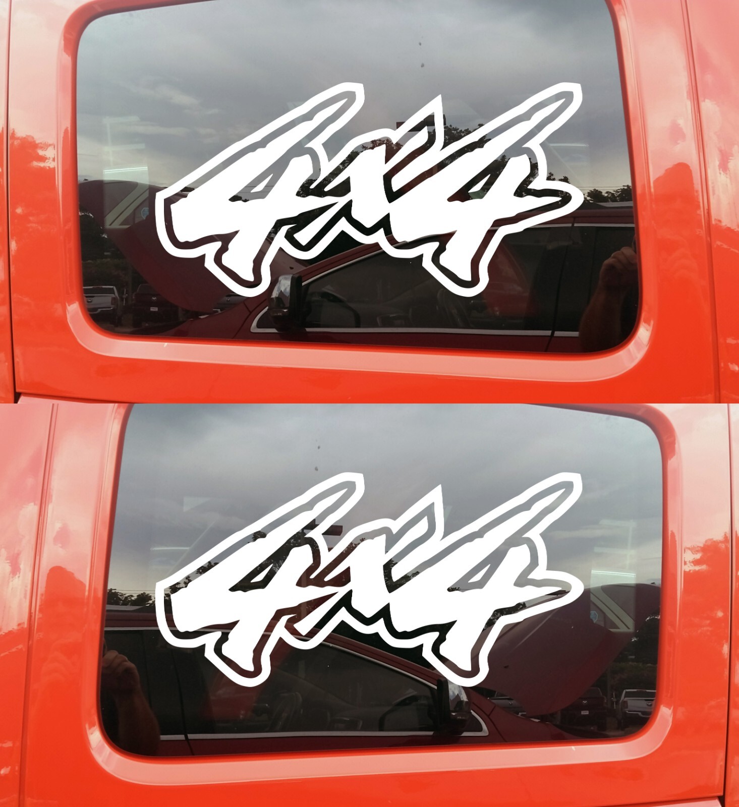 Pair 4X4 Vinyl Decals V8 – 4 by 4 Off Road 4 x 4 Truck 4 Wheel Drive – Stickers