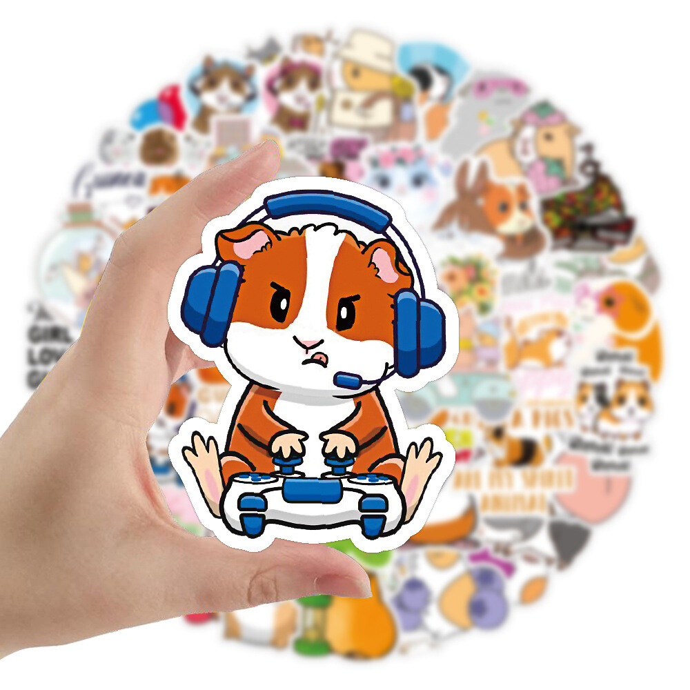 100Pcs Guinea Pig Sticker for Teens Girls Scrapbooking Water Bottles Waterproof