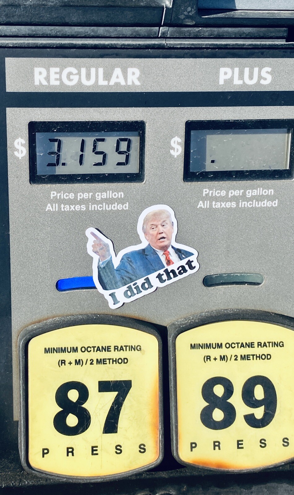 Trump I DID THAT Stickers Decals Car Gas Pump Stickers Station 2" Stickers