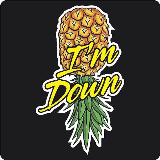 Pineapple Sticker Decal Plays Well With Others Lifestyle Fun Swinger I’m Down