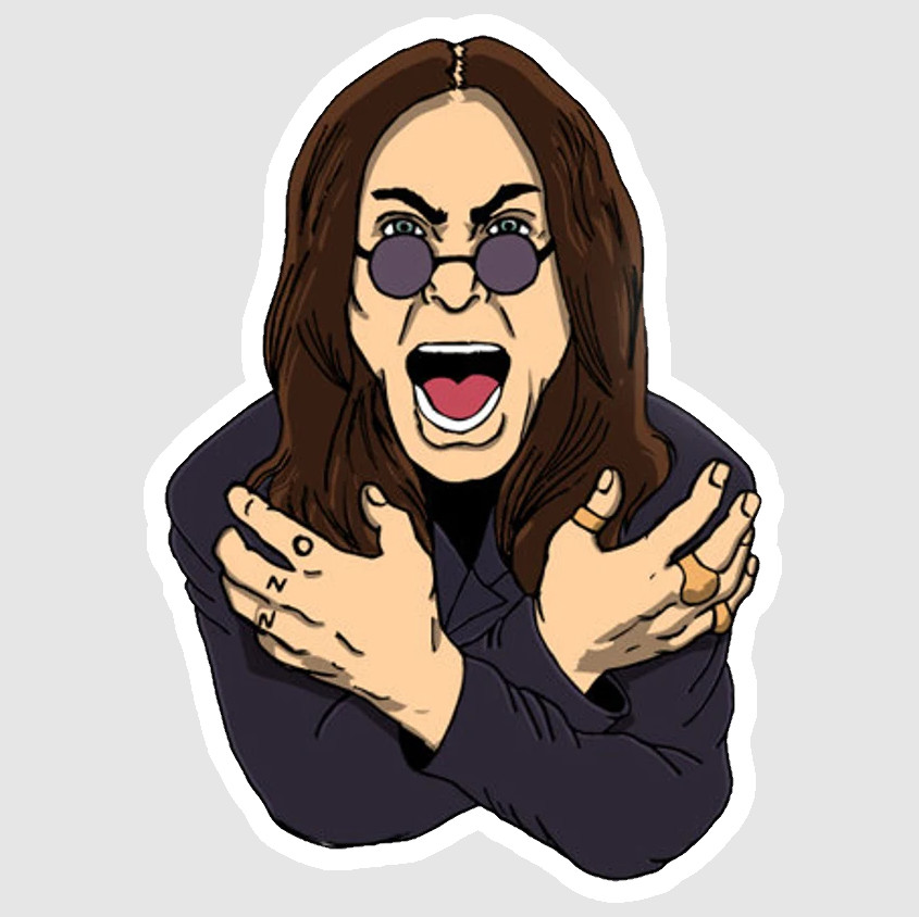 Ozzy Osbourne Decal Laminated Vinyl Sticker Car Truck Window Laptop 02