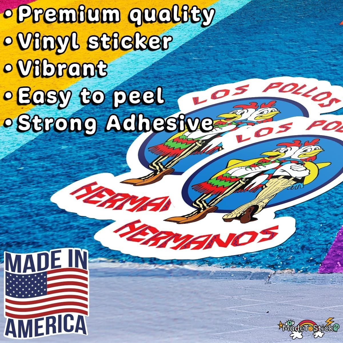 Los Pollos Hermanos Pop Culture 2-Pack Vinyl Decal Sticker 4"x3"