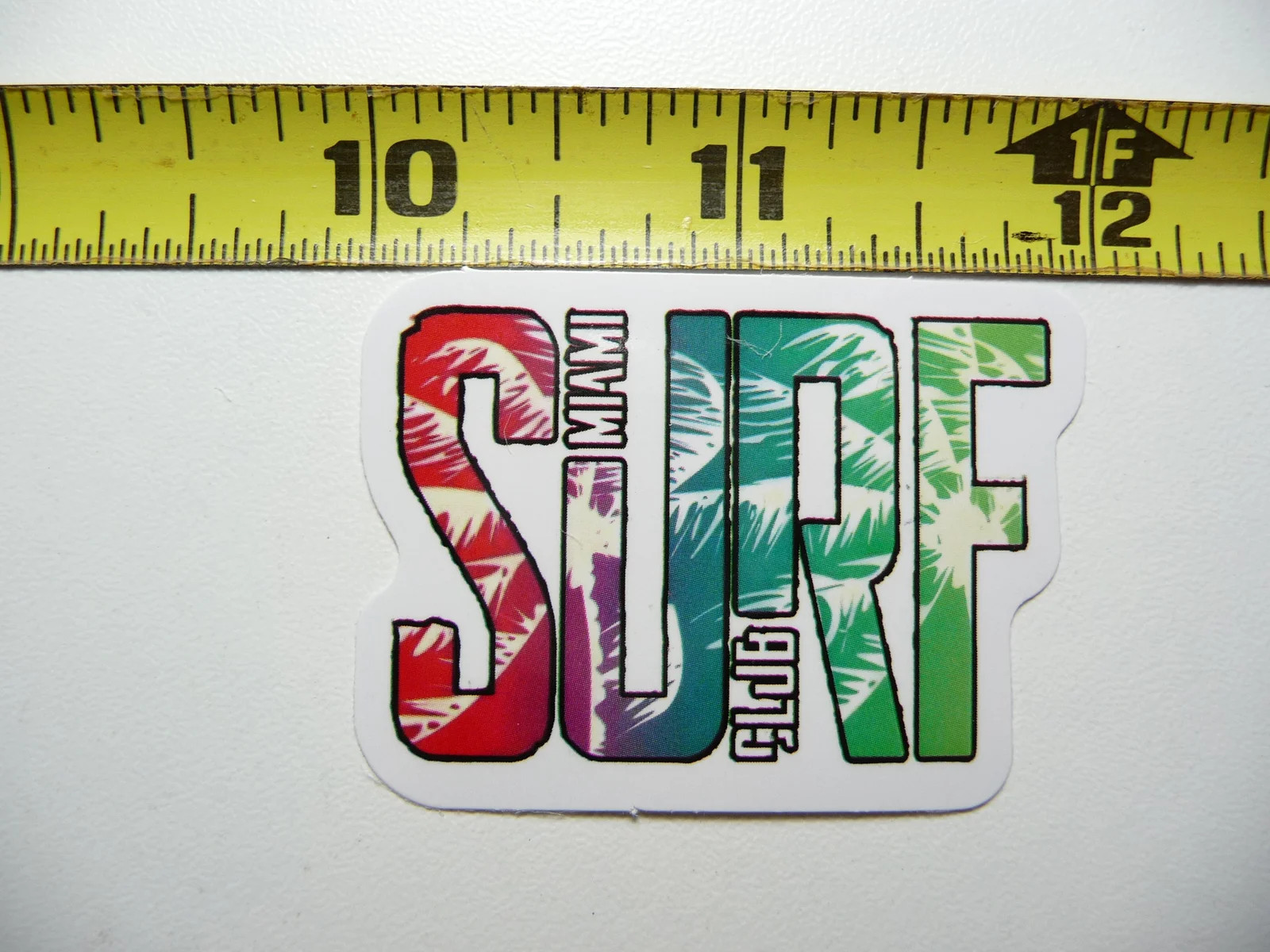 MIAMI FLORIDA SURF SMALL STICKER DECAL TROPIC SCENE VACATION TRIP FUNNY