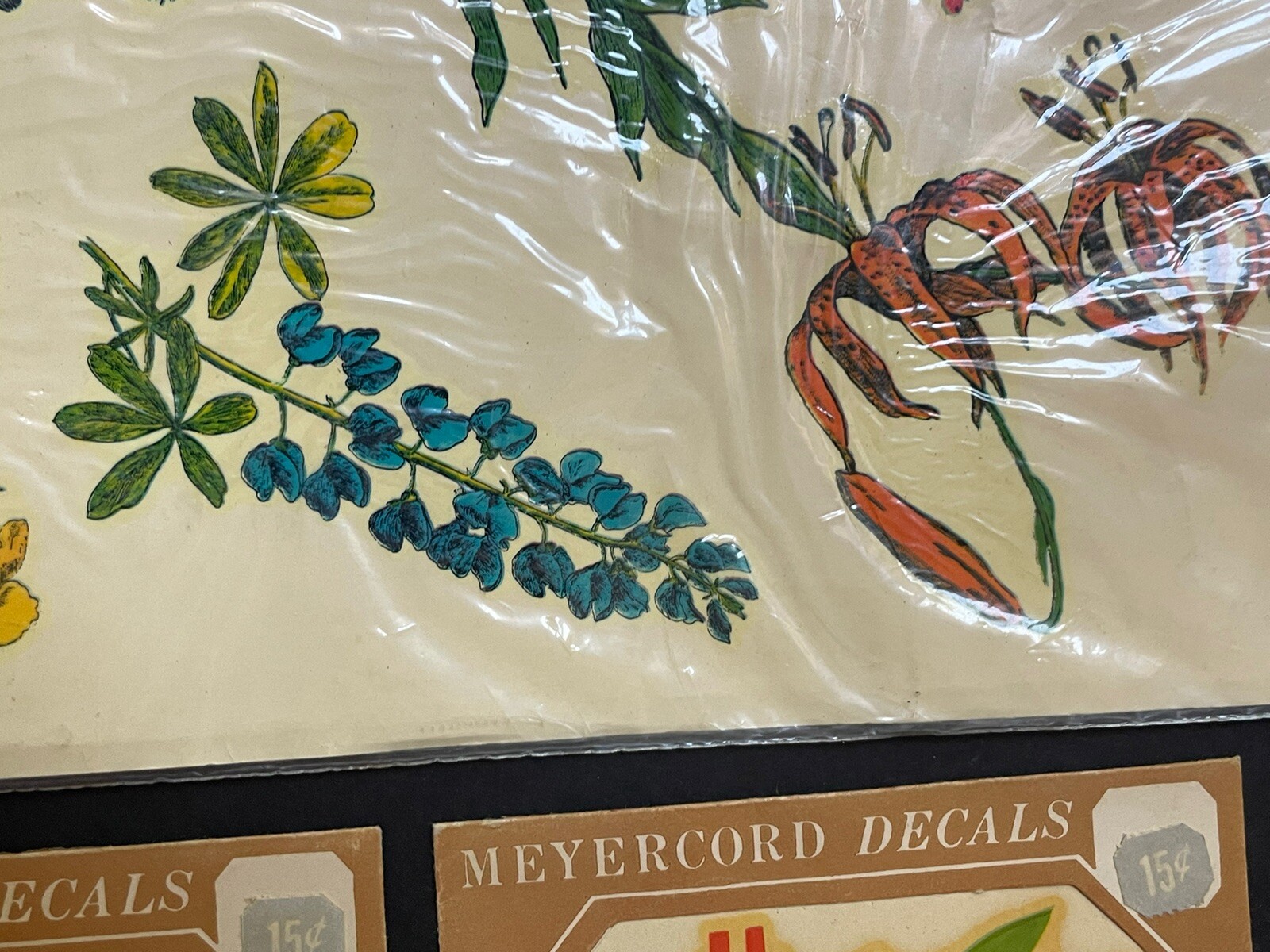 NEW Vintage MEYERCORD Decorative DECALS *FLOWERS Tulips Botanical FLORALS NOS