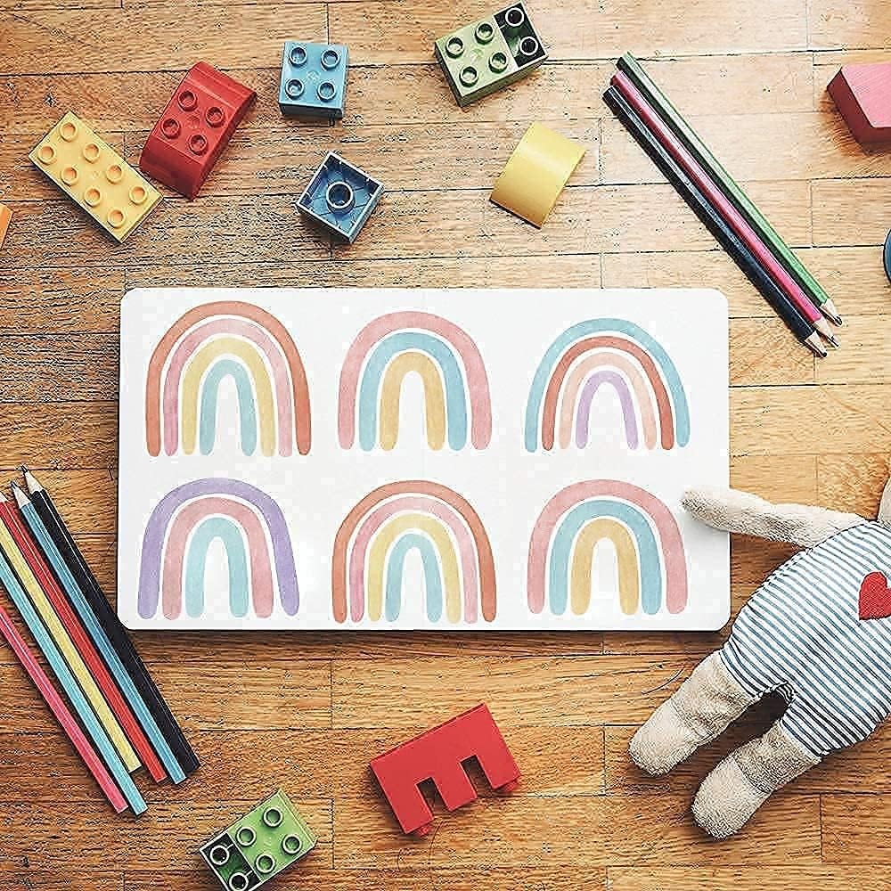 Rainbow Wall Decals for Girl Bedroom Kids Room Decor, Peel and Stick Wallpape…