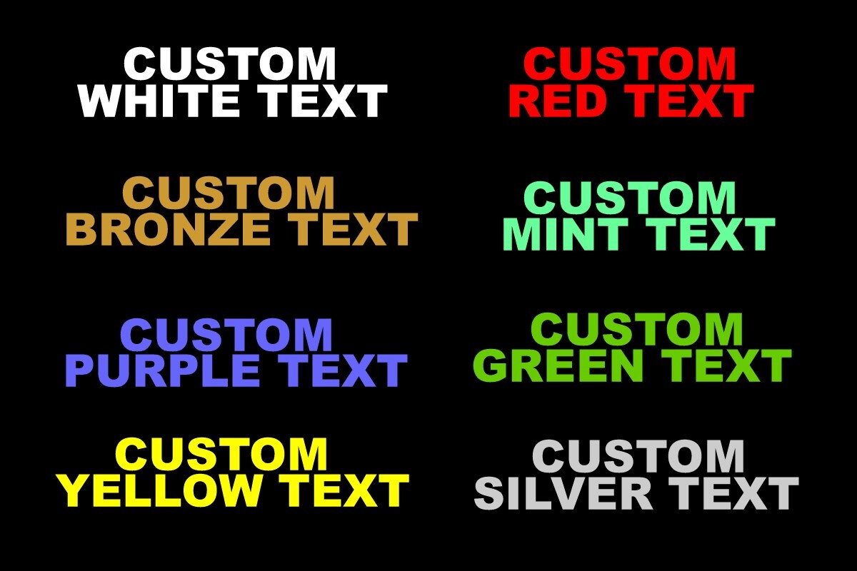 Your Own Custom Colored Text Personalized Vinyl Sticker Decal Choose Size Color
