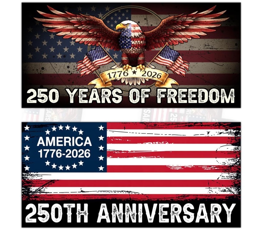 Magnet 250 Anniversary Magnetic Sign Bumper Sticker America National Flag Eagle