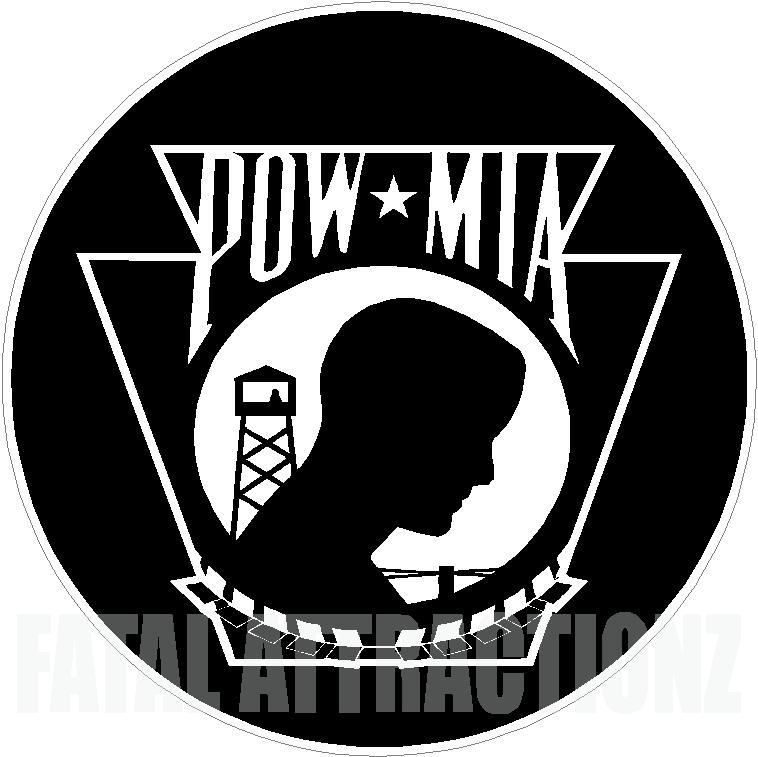 POW MIA Keystone Vinyl Sticker Decal USA patriotic hero war veteran military